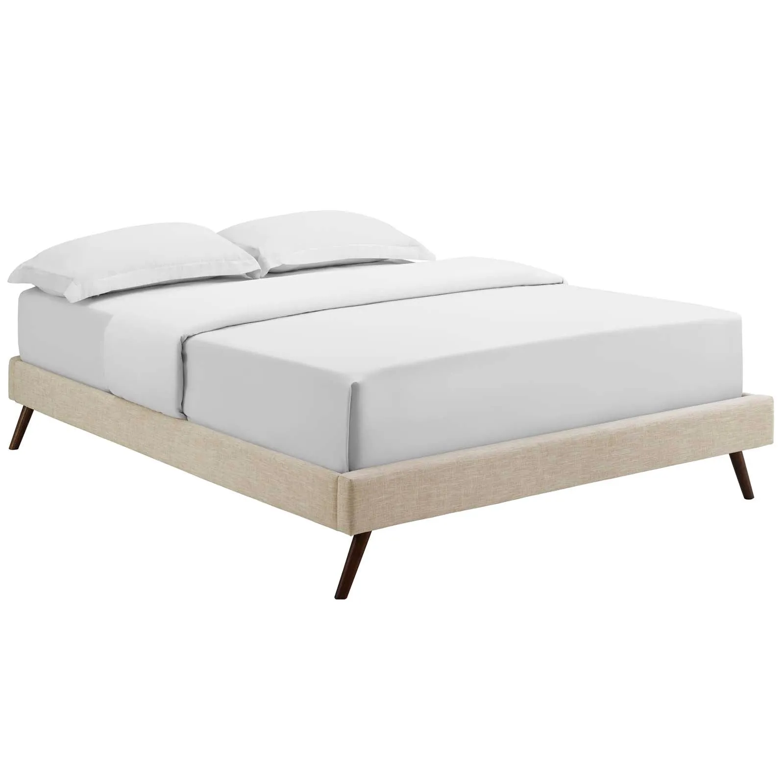 Loryn Fabric Bed Frame with Round Splayed Legs