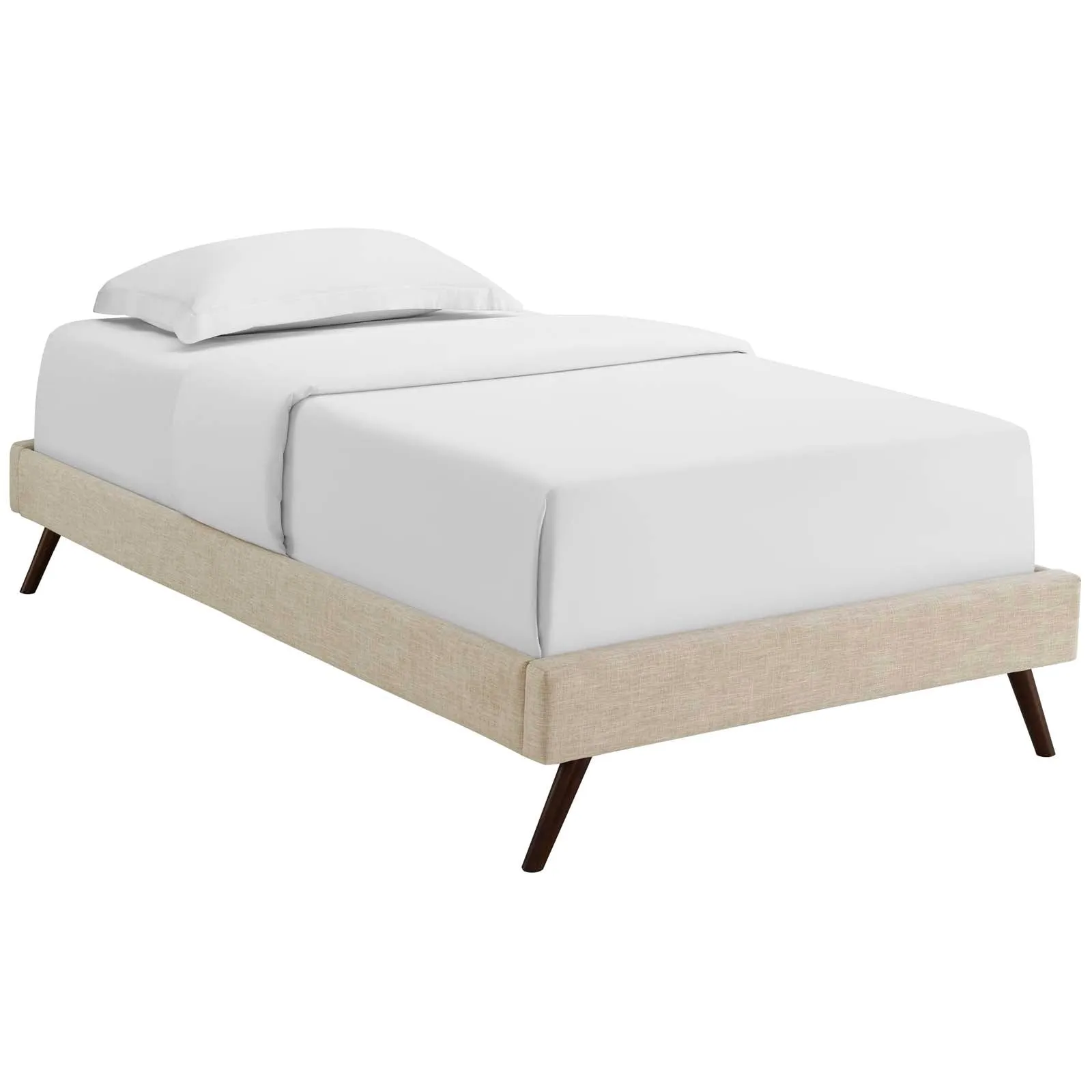 Loryn Fabric Bed Frame with Round Splayed Legs