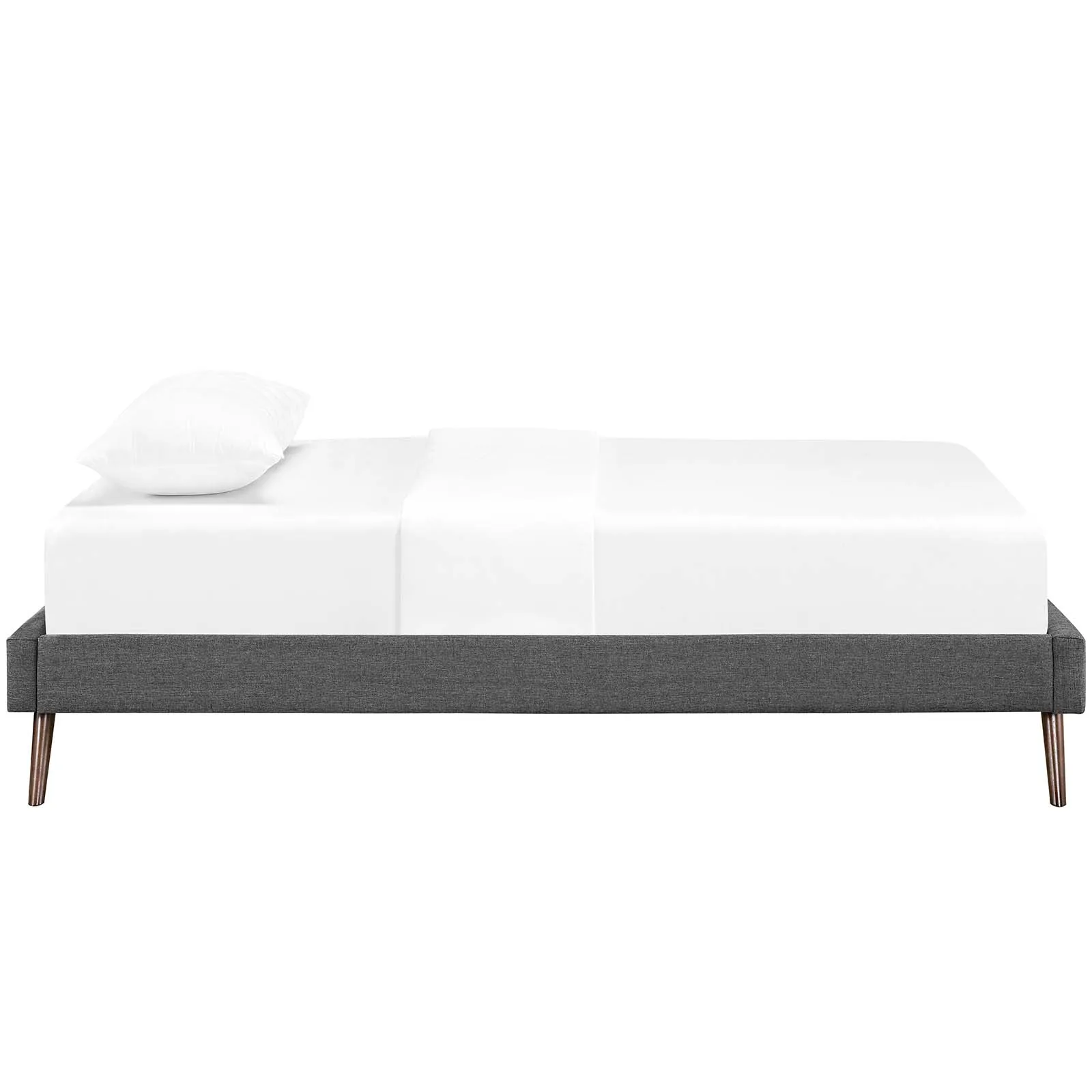 Loryn Fabric Bed Frame with Round Splayed Legs