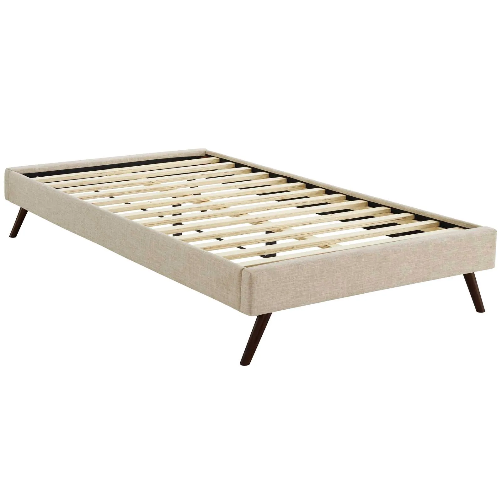 Loryn Fabric Bed Frame with Round Splayed Legs