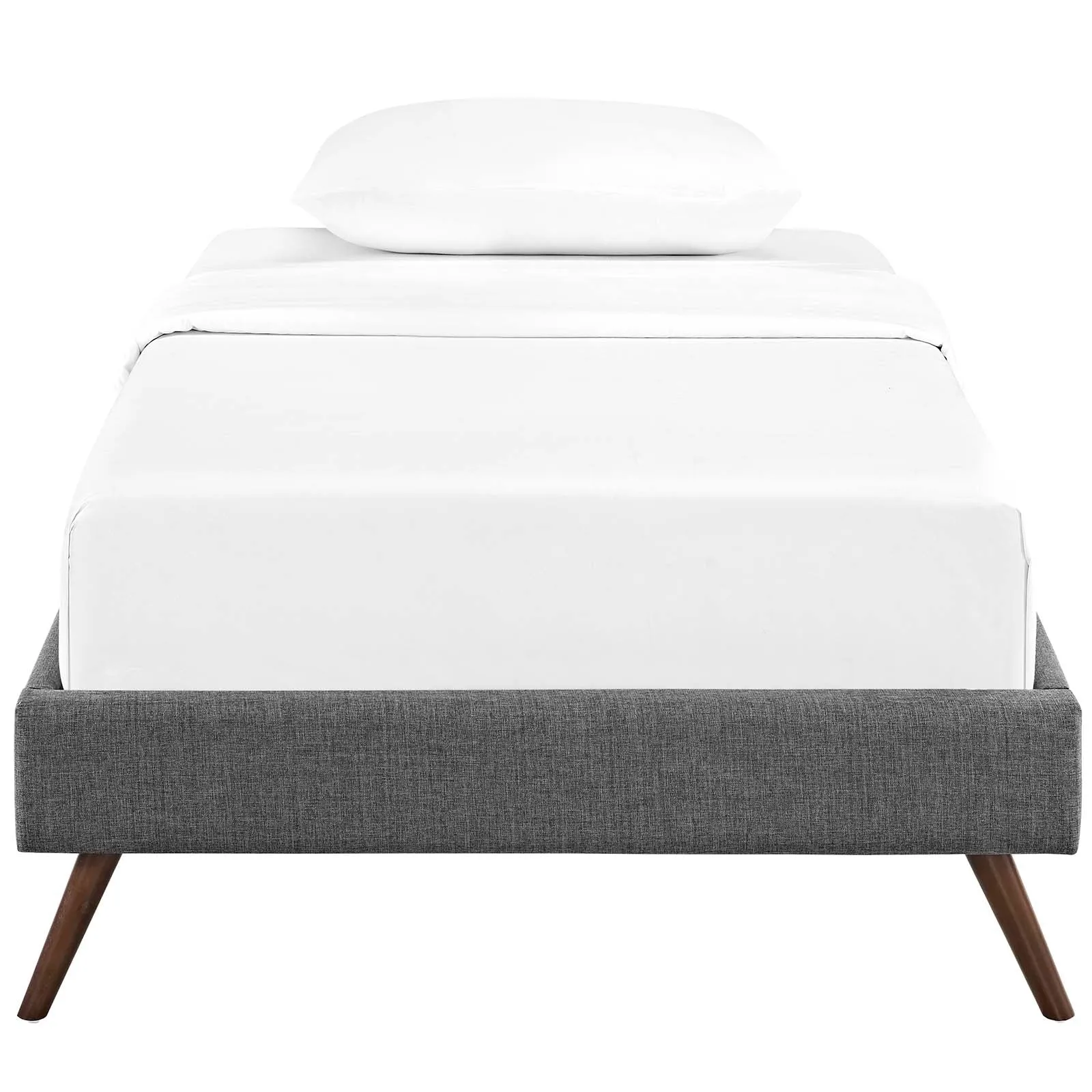 Loryn Fabric Bed Frame with Round Splayed Legs