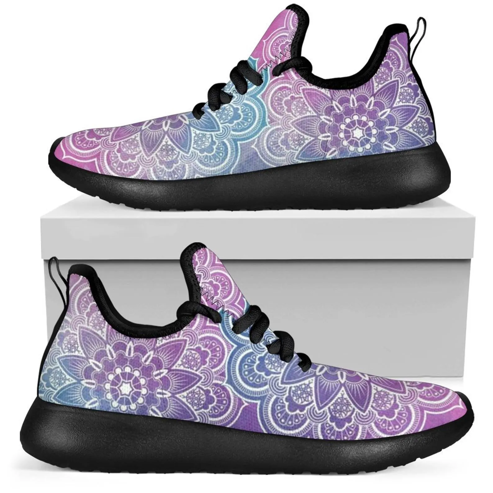 Mandala Floral Athletic Unisex Sneaker Shoe