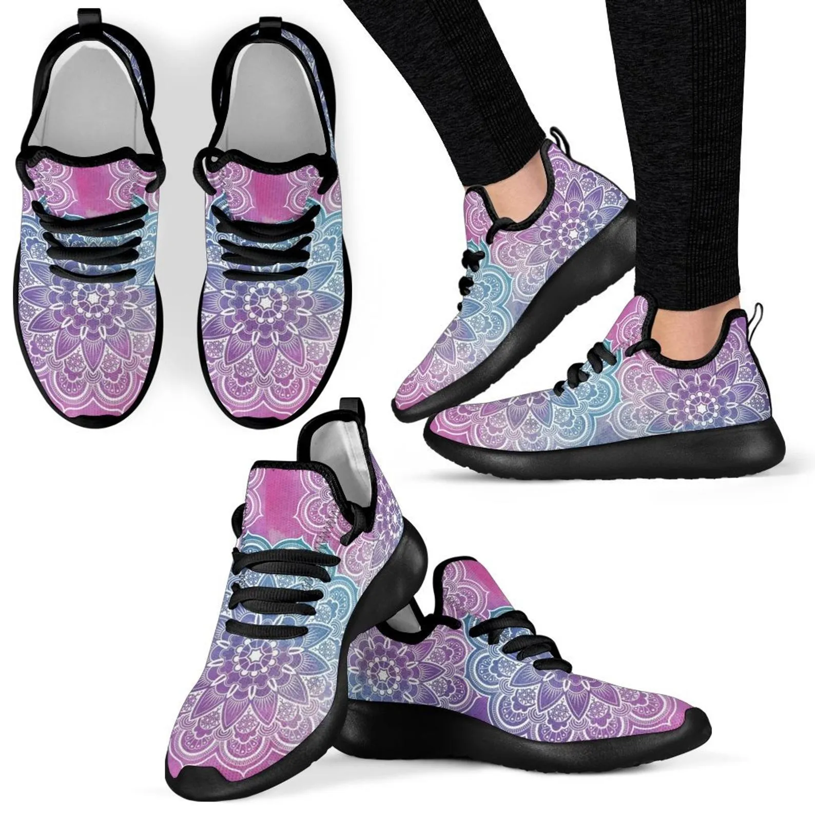 Mandala Floral Athletic Unisex Sneaker Shoe