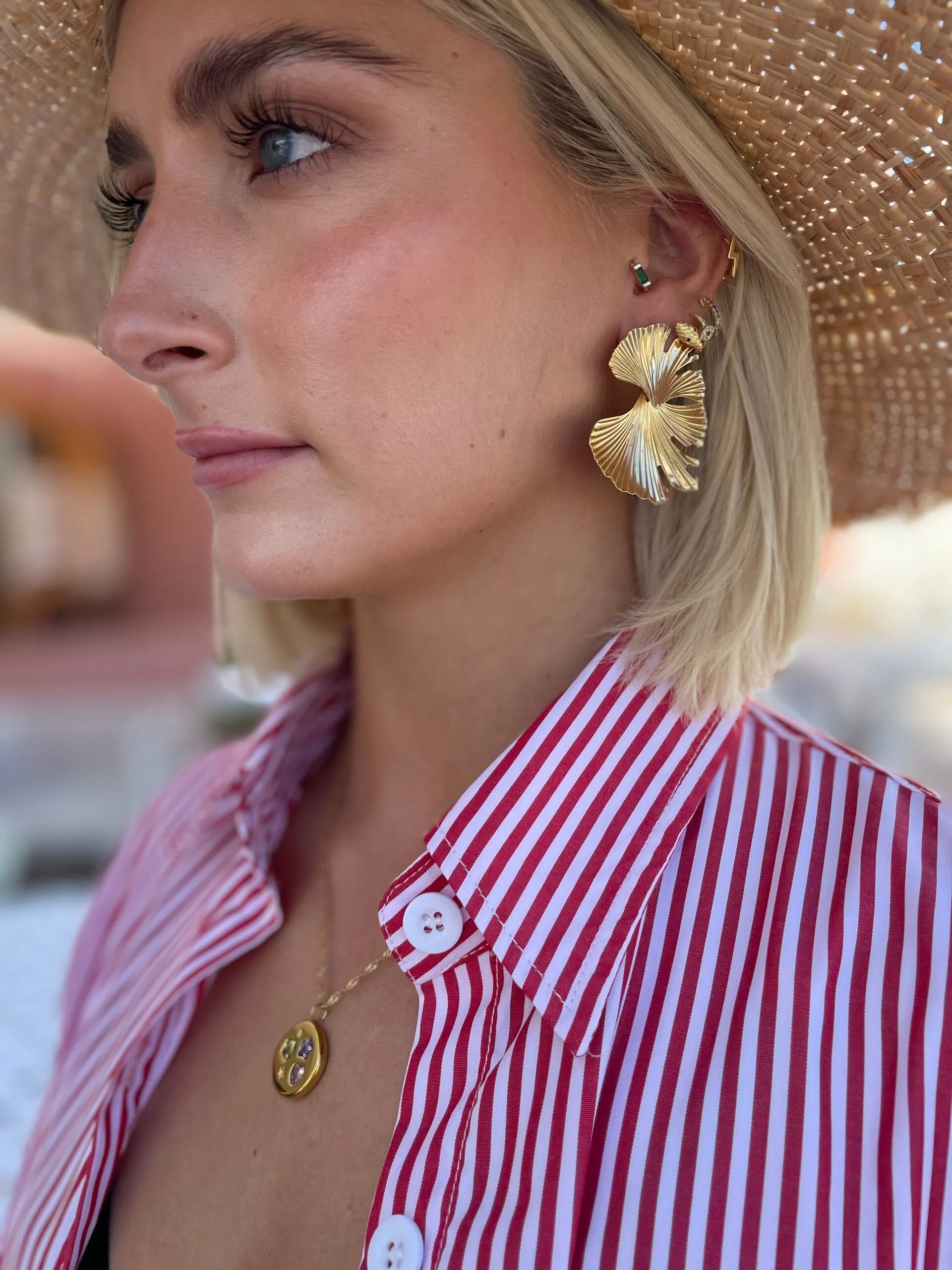 Me The Label - G-2 Gold Leaf Earrings