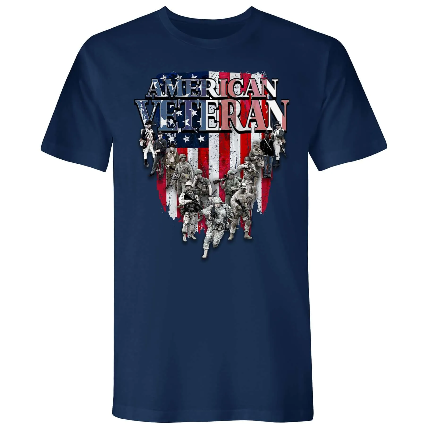 Mens American Veteran Tee - Navy