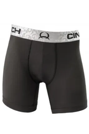 MEN'S Cinch SOLID BLACK 6" BOXER BRIEFS