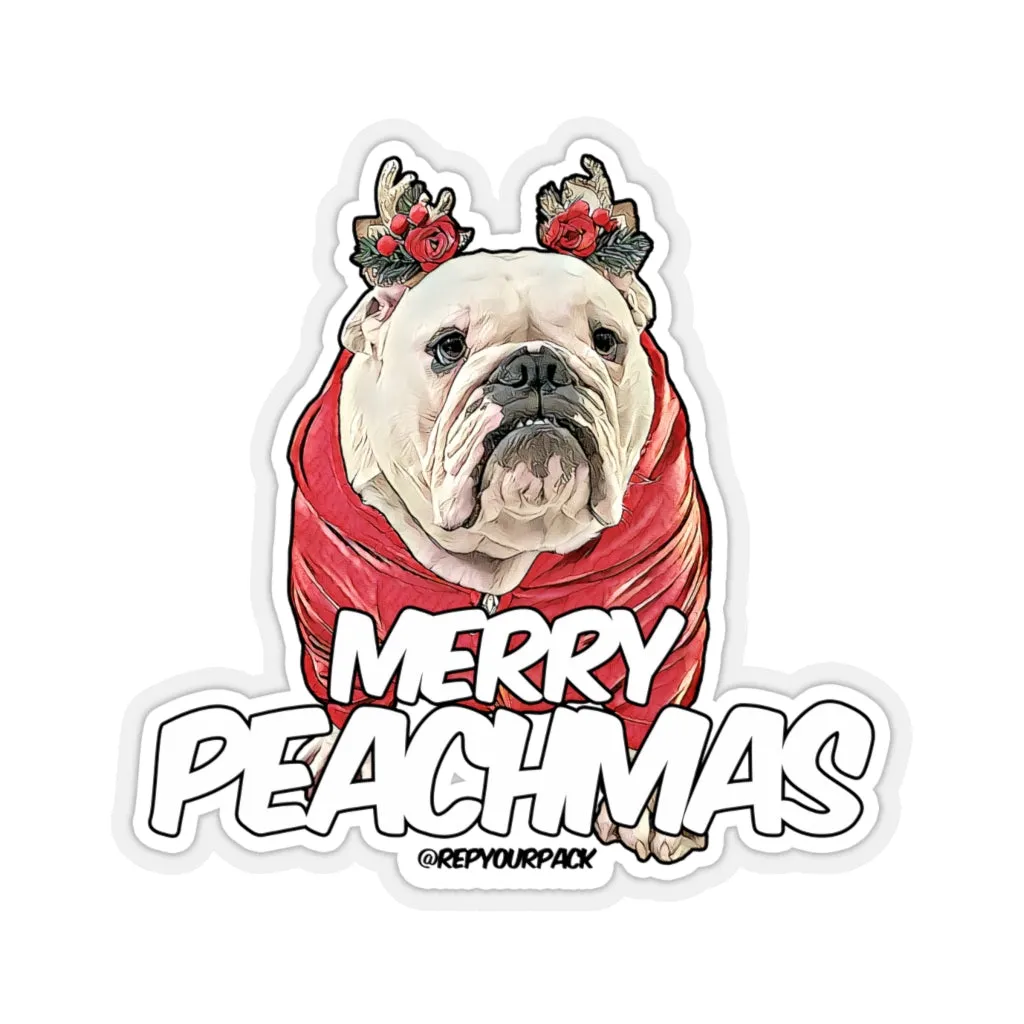 Merry Peachmas Love Kiss-Cut Stickers