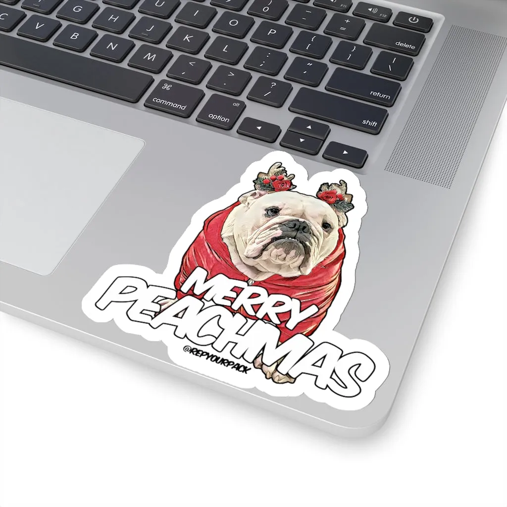 Merry Peachmas Love Kiss-Cut Stickers