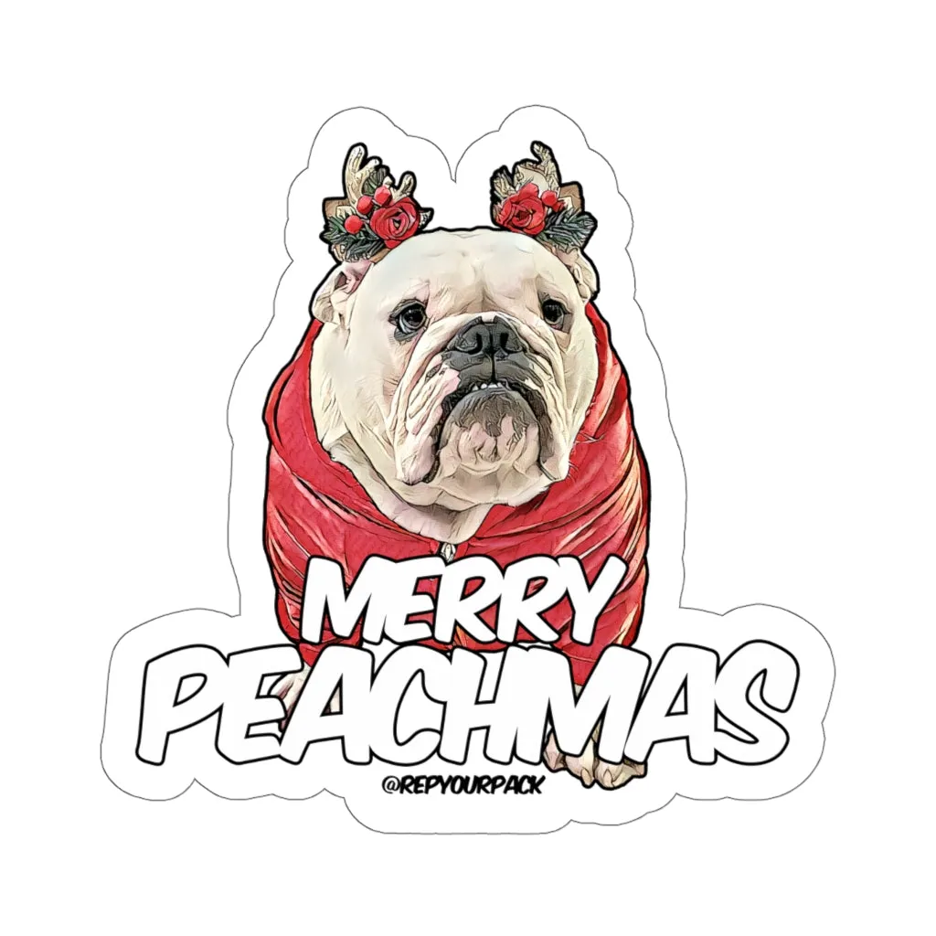 Merry Peachmas Love Kiss-Cut Stickers