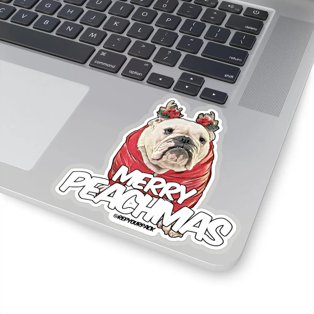 Merry Peachmas Love Kiss-Cut Stickers