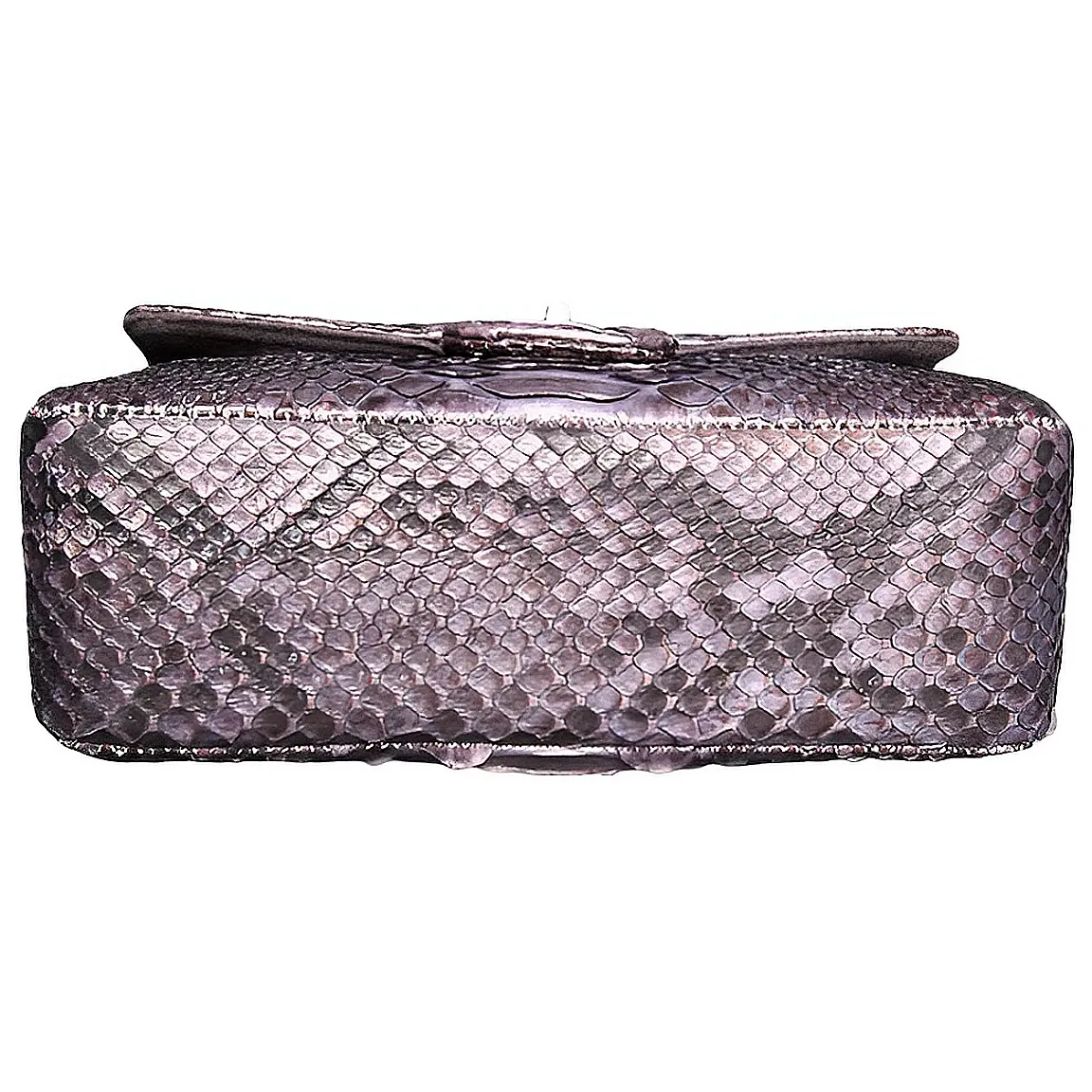 Metallic Grey Flap Bag LARGE