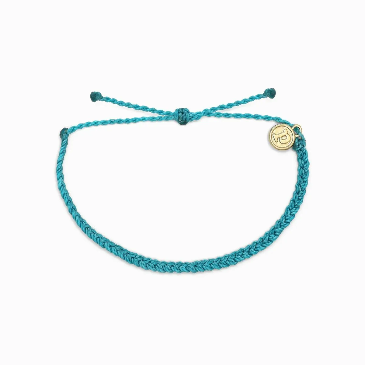 Mini Braided Solid Pacific Blue Bracelet