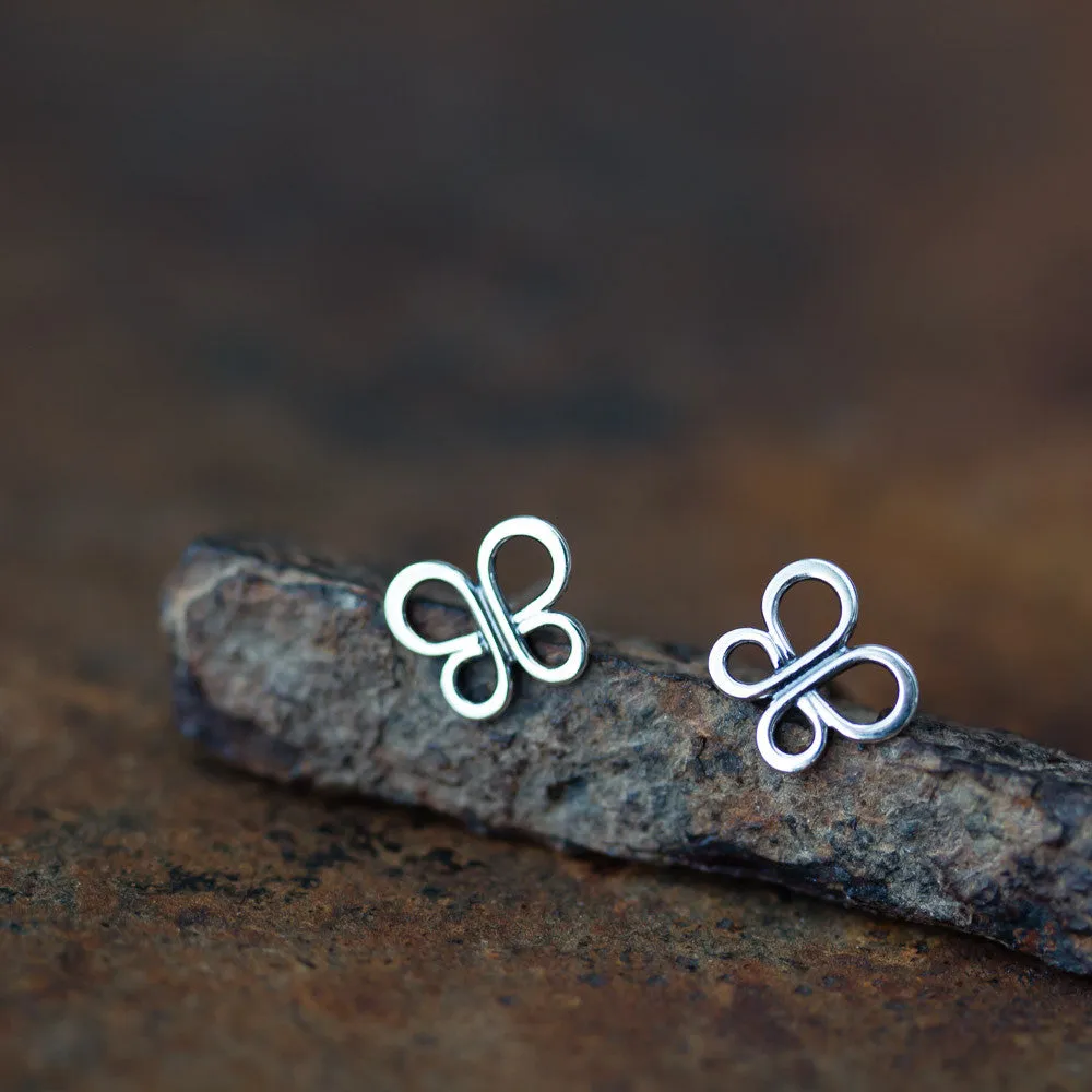 Minimalist Butterfly Stud Earrings