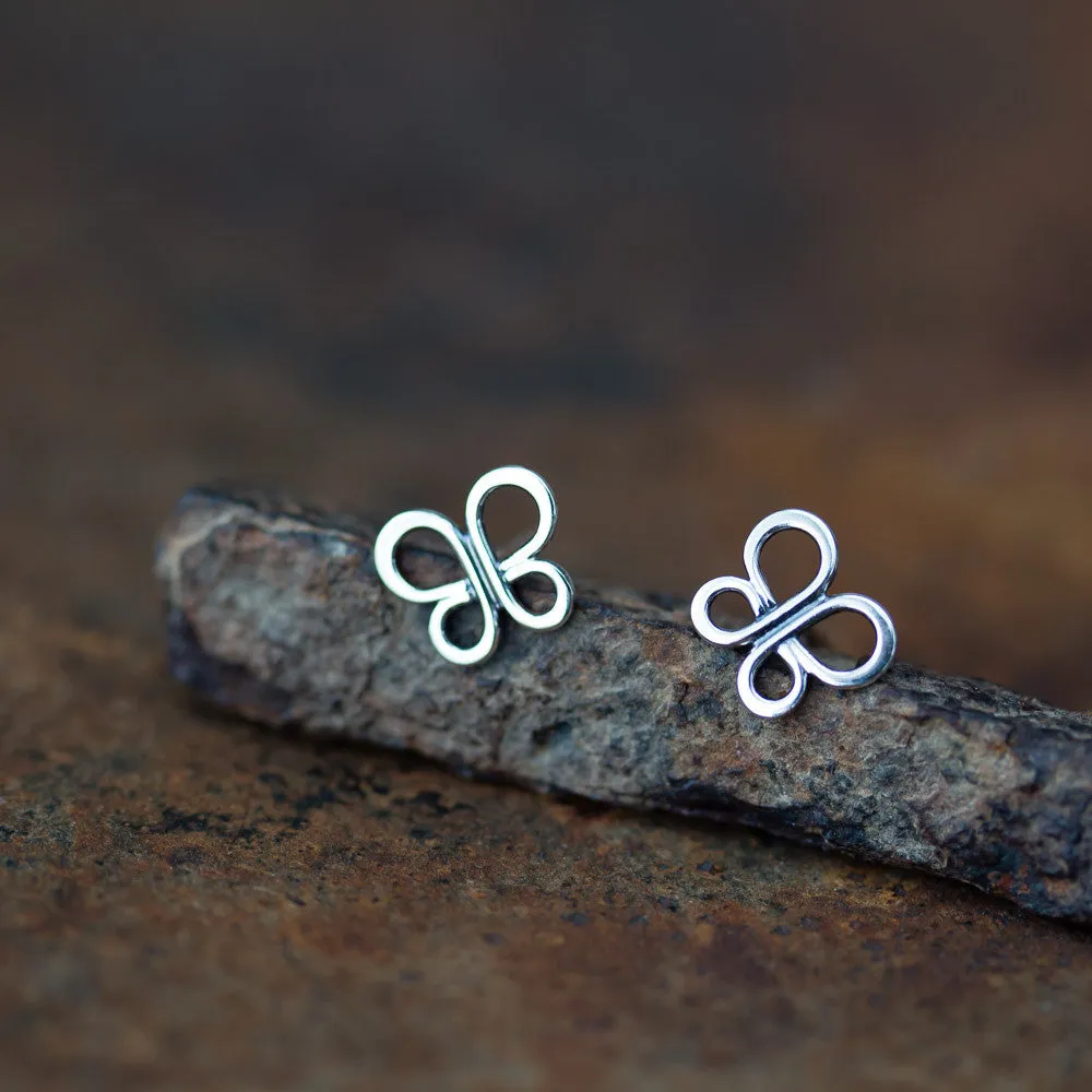 Minimalist Butterfly Stud Earrings