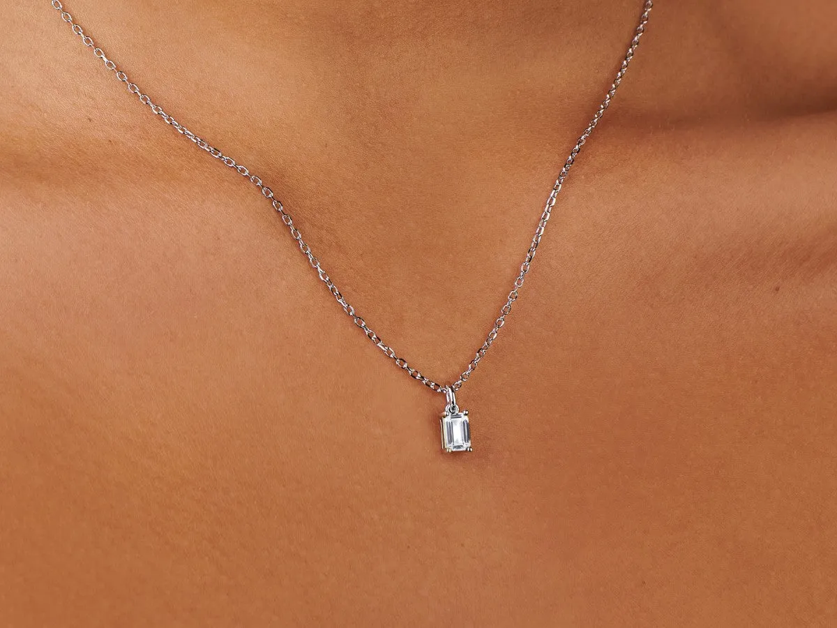 Moissanite Silver Necklace