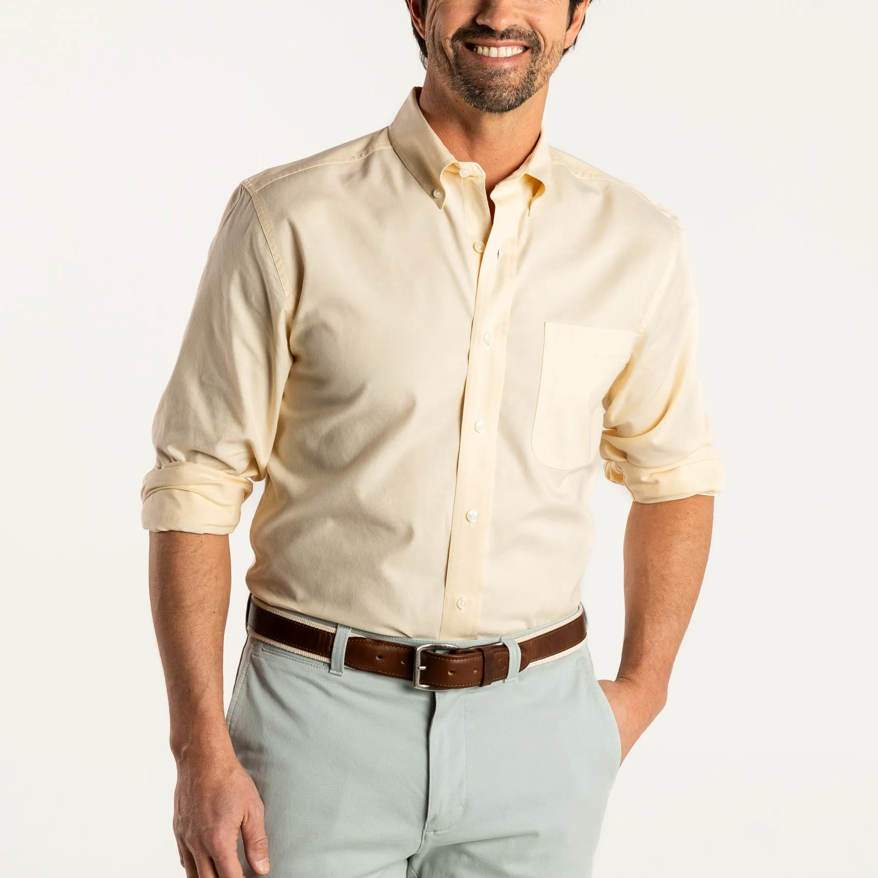 Morris Solid Cotton Oxford Sport Shirt