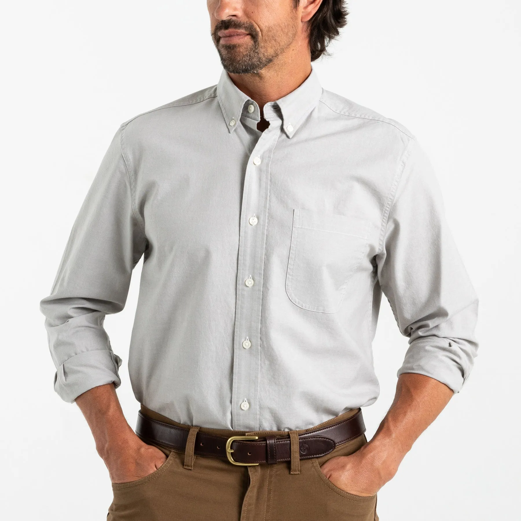 Morris Solid Cotton Oxford Sport Shirt