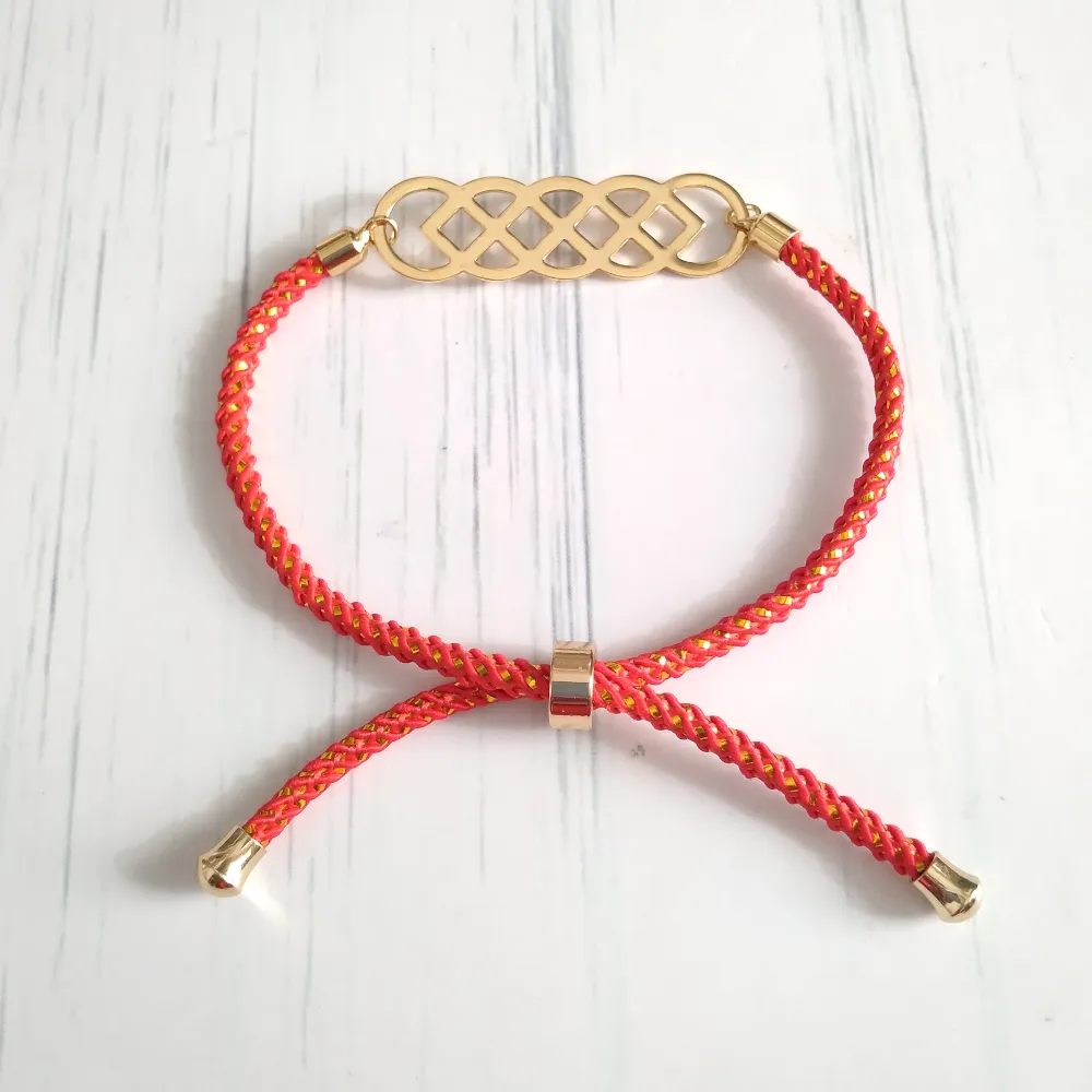 Olivia Eternal Knot Metallic Cord Slider Bracelet