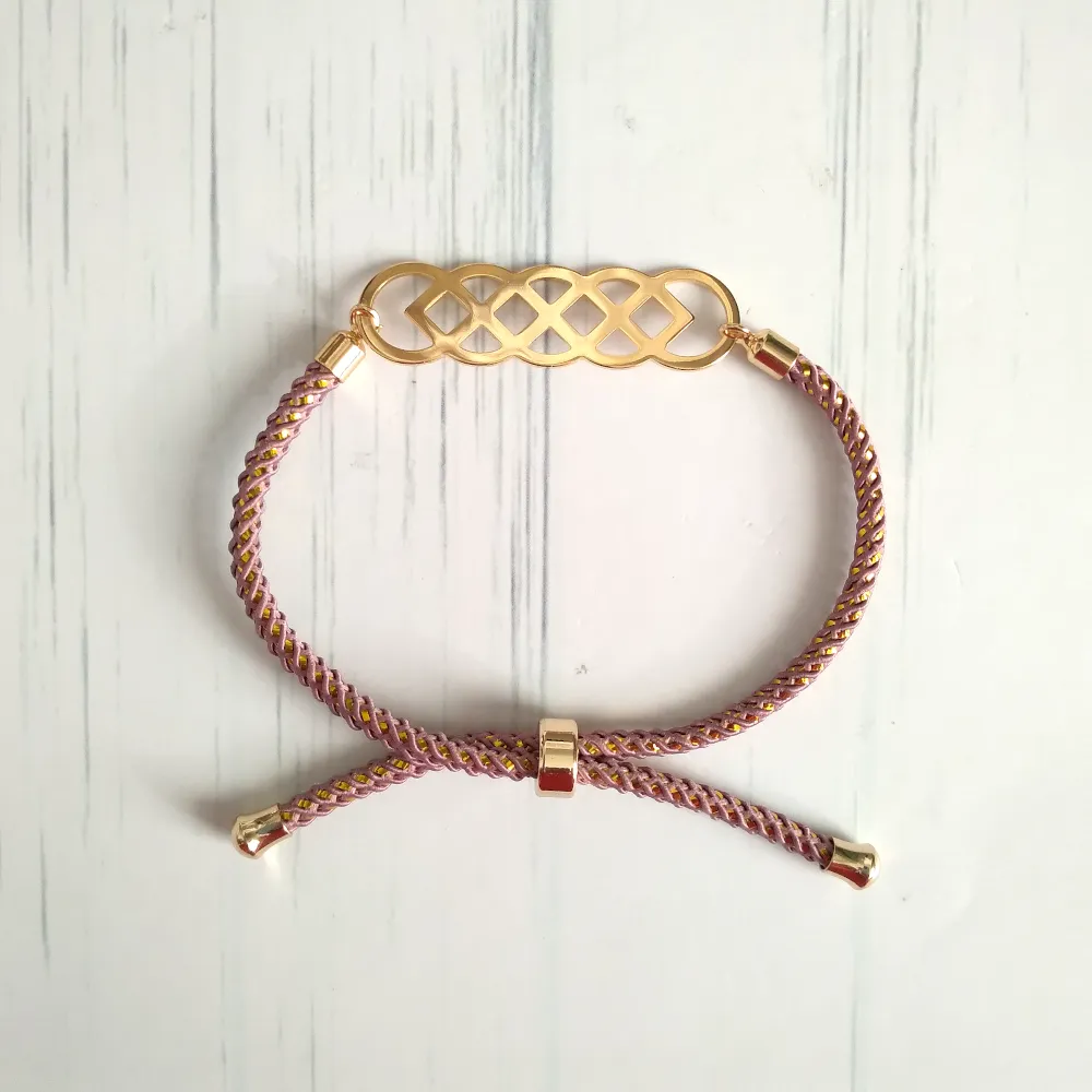 Olivia Eternal Knot Metallic Cord Slider Bracelet