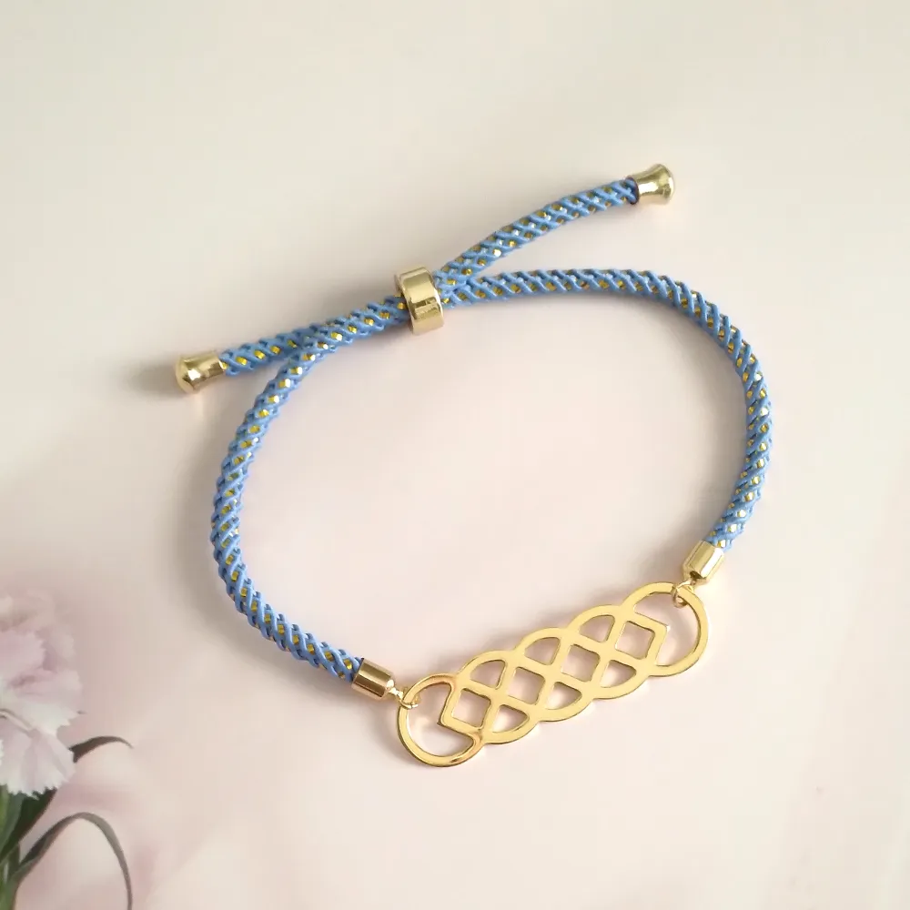 Olivia Eternal Knot Metallic Cord Slider Bracelet