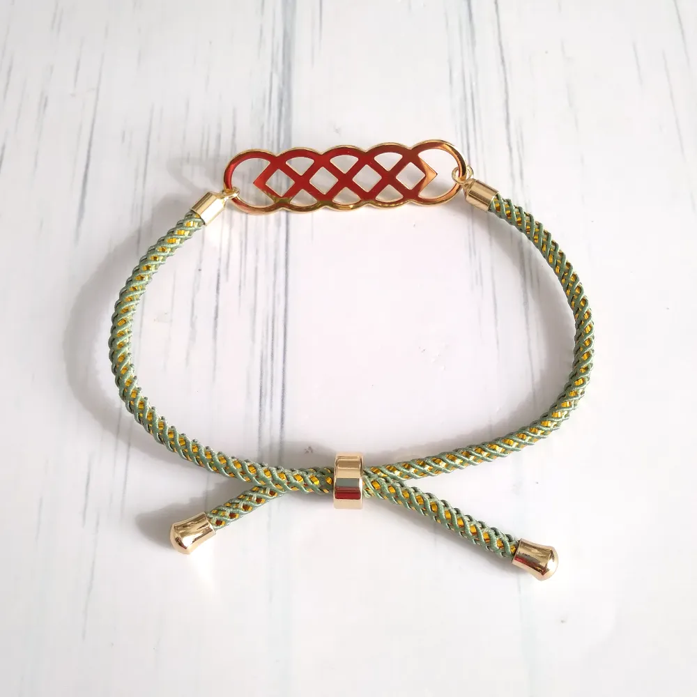 Olivia Eternal Knot Metallic Cord Slider Bracelet