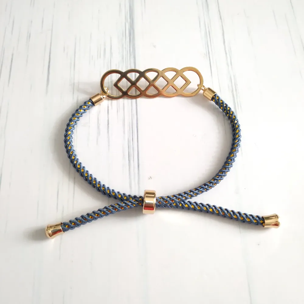 Olivia Eternal Knot Metallic Cord Slider Bracelet