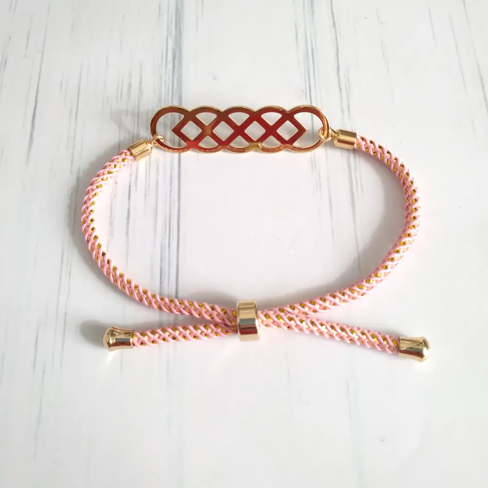 Olivia Eternal Knot Metallic Cord Slider Bracelet