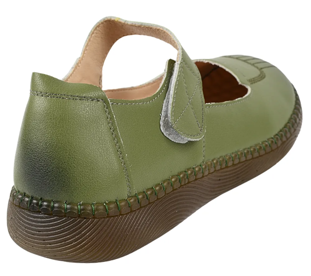 Pantofi casual, dama, GALLOP, GA 2319 verde, piele naturala