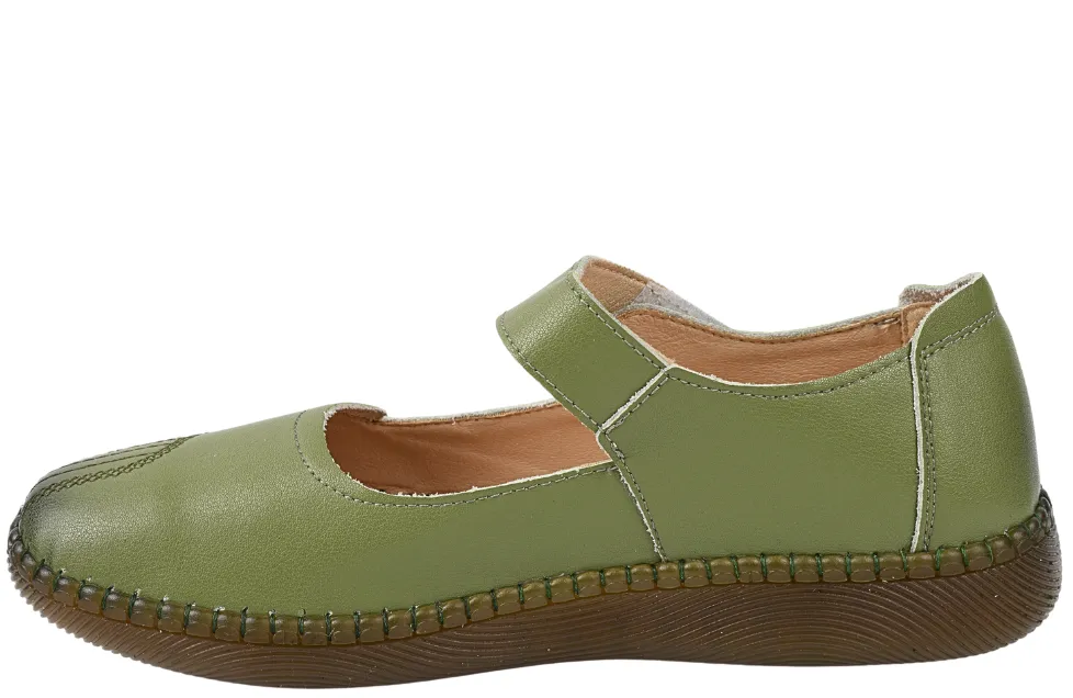 Pantofi casual, dama, GALLOP, GA 2319 verde, piele naturala