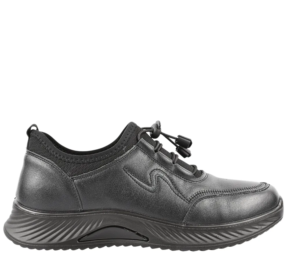 Pantofi sport, dama, FORMAZIONE, 11-90 negru, piele naturala