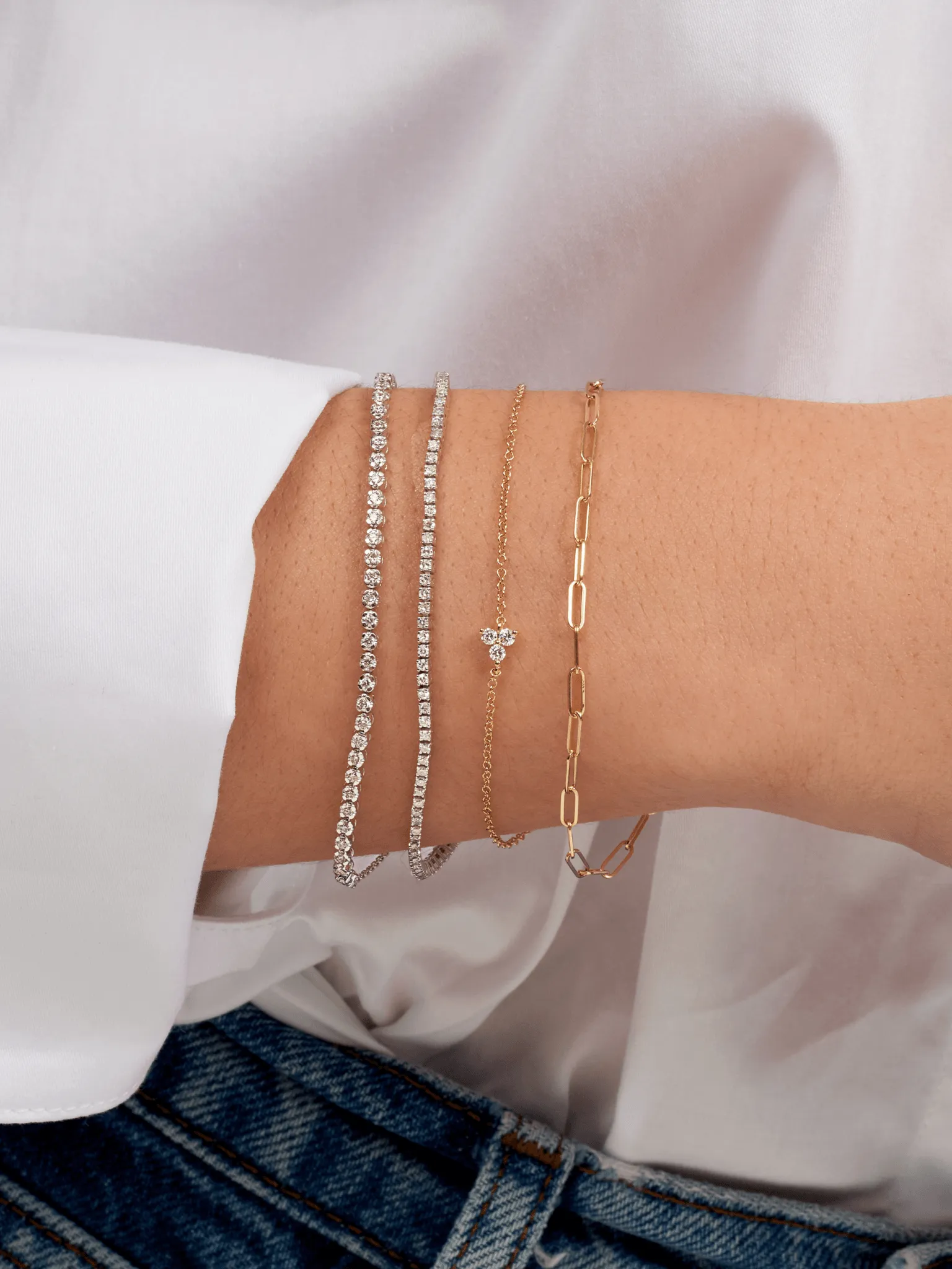 Paperclip 'XS' Bracelet 14K