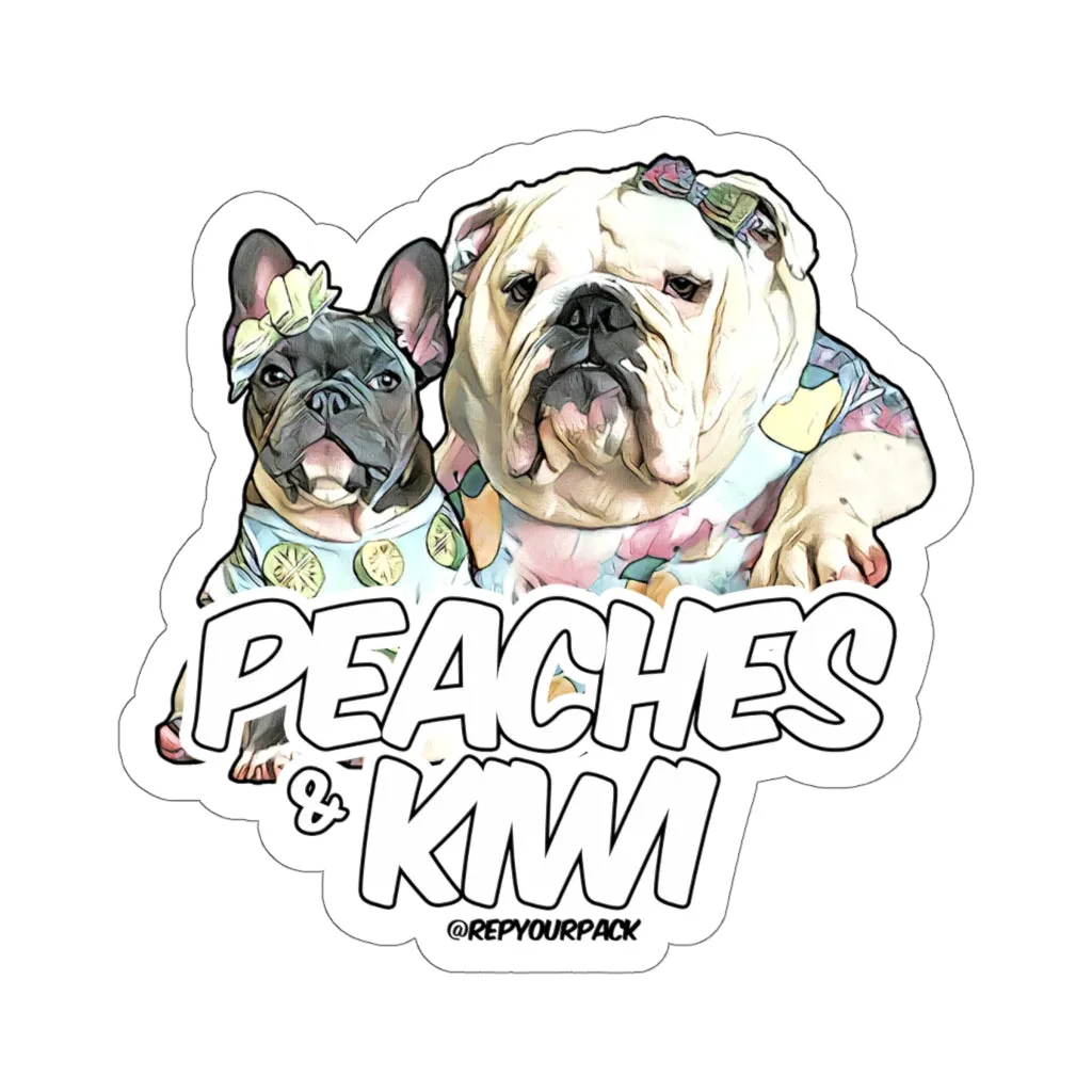 Peaches & Kiwi 1 Stickers