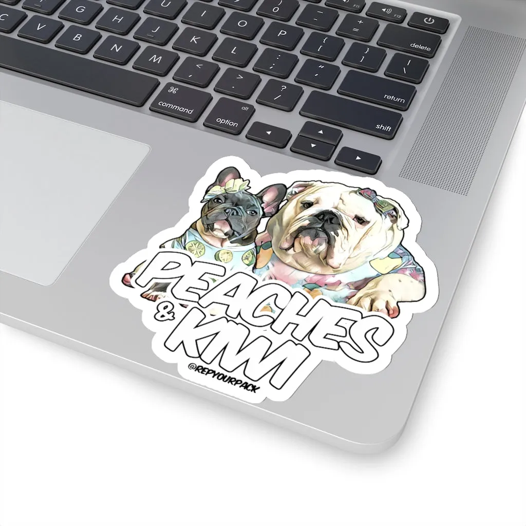 Peaches & Kiwi 1 Stickers