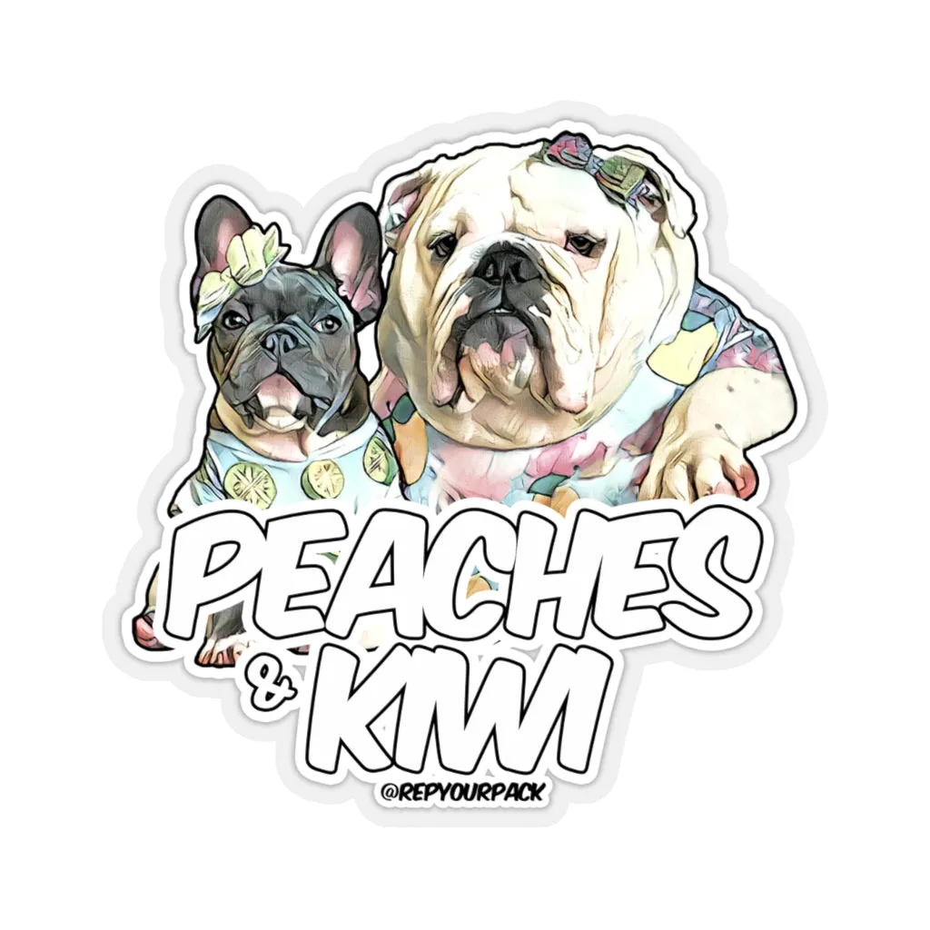 Peaches & Kiwi 1 Stickers