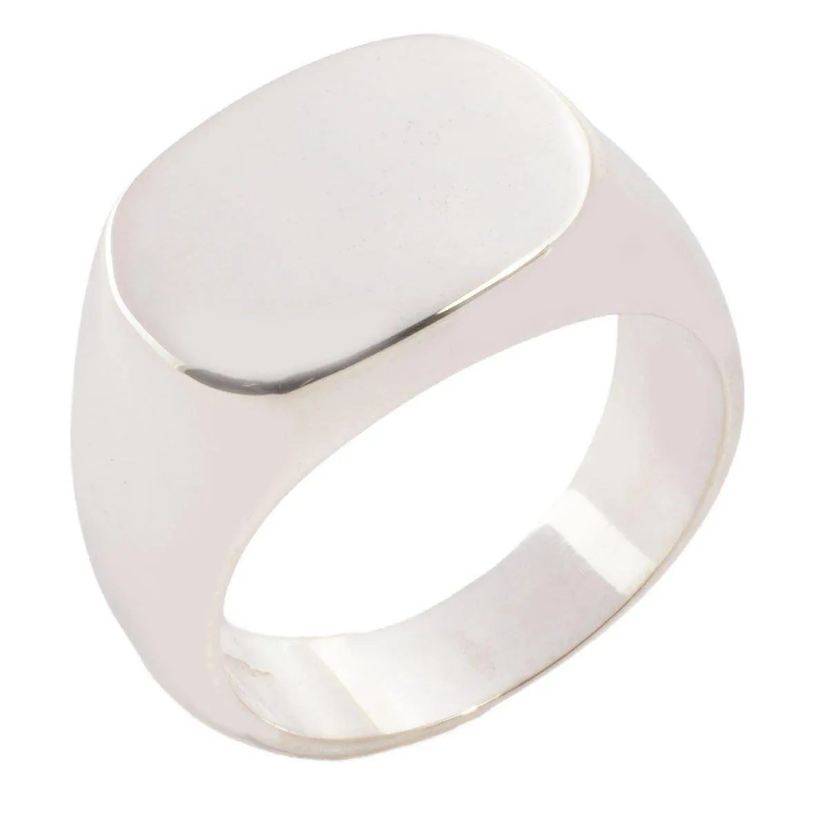 Personalised Heavy Signet Ring Sterling Silver