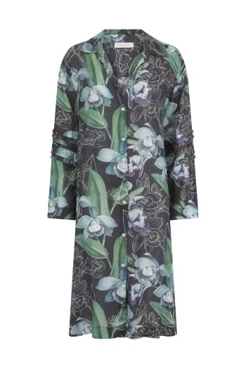 PR uno black orchid shirt dress