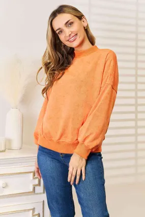 Pumpkin Dropped Shoulder Sweatshirt