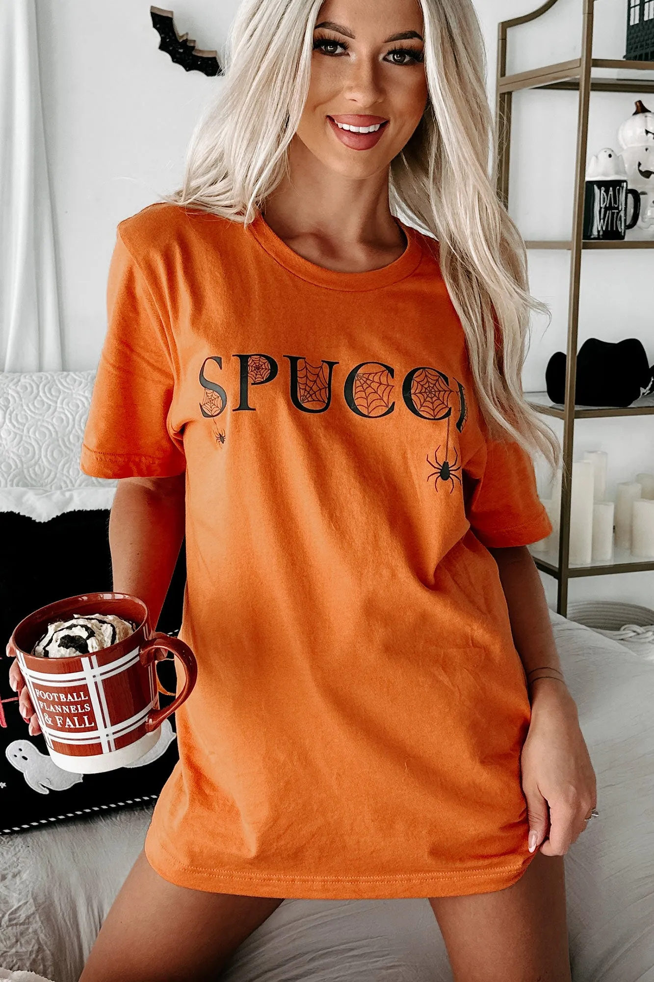 "Spucci" Graphic T-Shirt (Orange) - Print On Demand