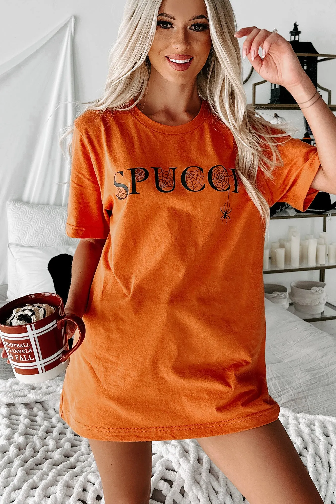 "Spucci" Graphic T-Shirt (Orange) - Print On Demand