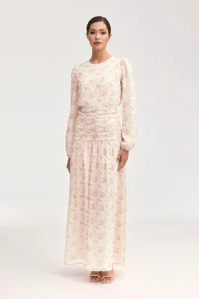 Randa Rouched Maxi Dress - Rose Floral