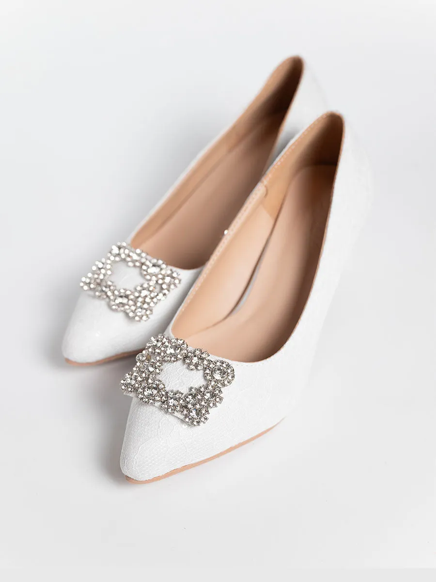 Rayna Rhinestone Lace Pumps