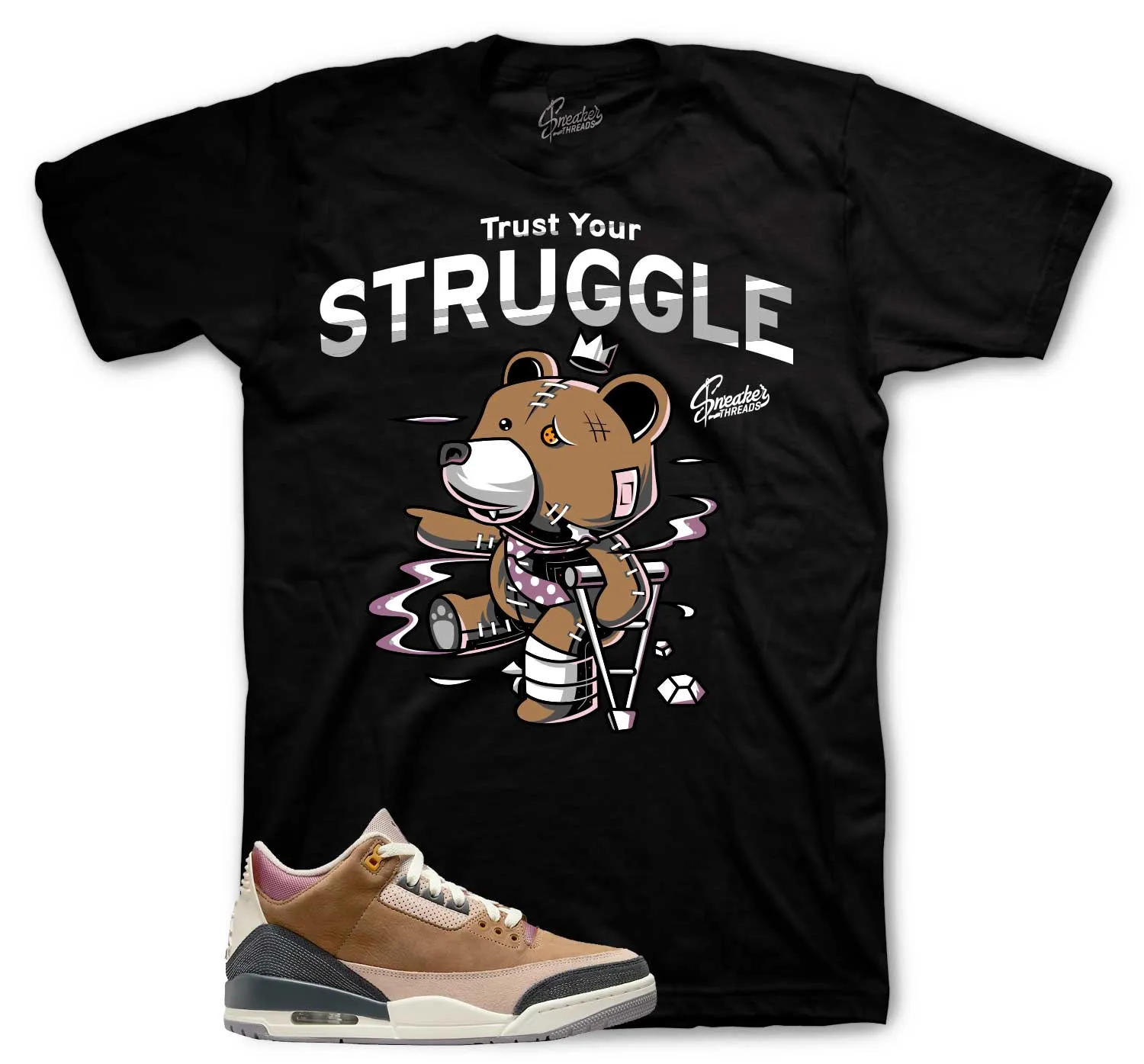 Retro 3 Archaeo Brown Trust Your Struggle Shirt