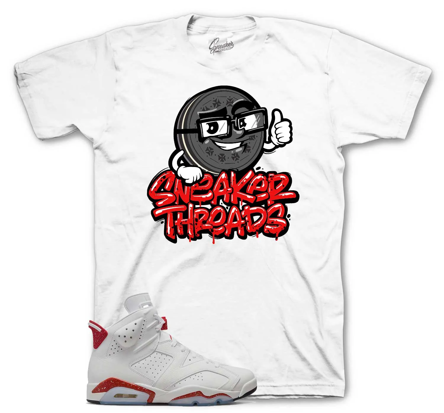 Retro 6 Red Cement ST Cookie Shirt