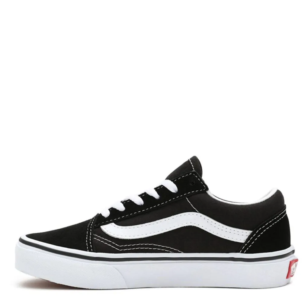 Scarpe Bambino Unisex VANS Sneakers Old Skool colore Black e True White