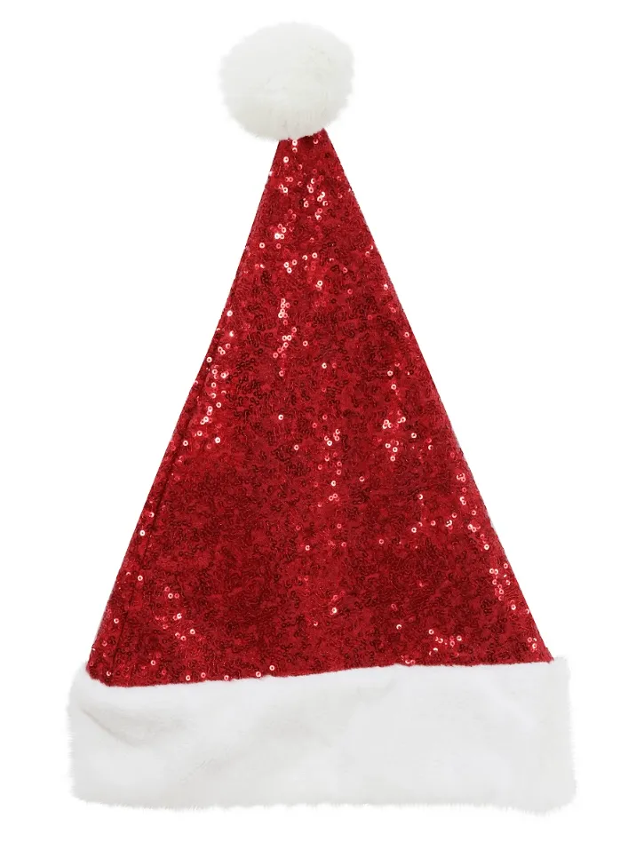 Sequins Santa Hat 3 Asst