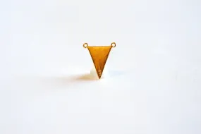 Shiny Vermeil Gol Triangle Connector- 22k gold over Sterling Silver Triangle Connector Charm Link Spacer, Gold Arrow Connector, Arrowhead