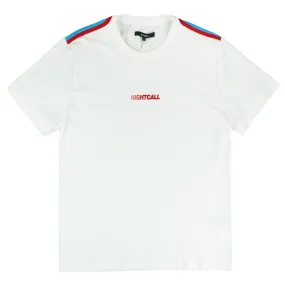 Shoulder Tape SS Tee (Wte/Red/Blu) /D10