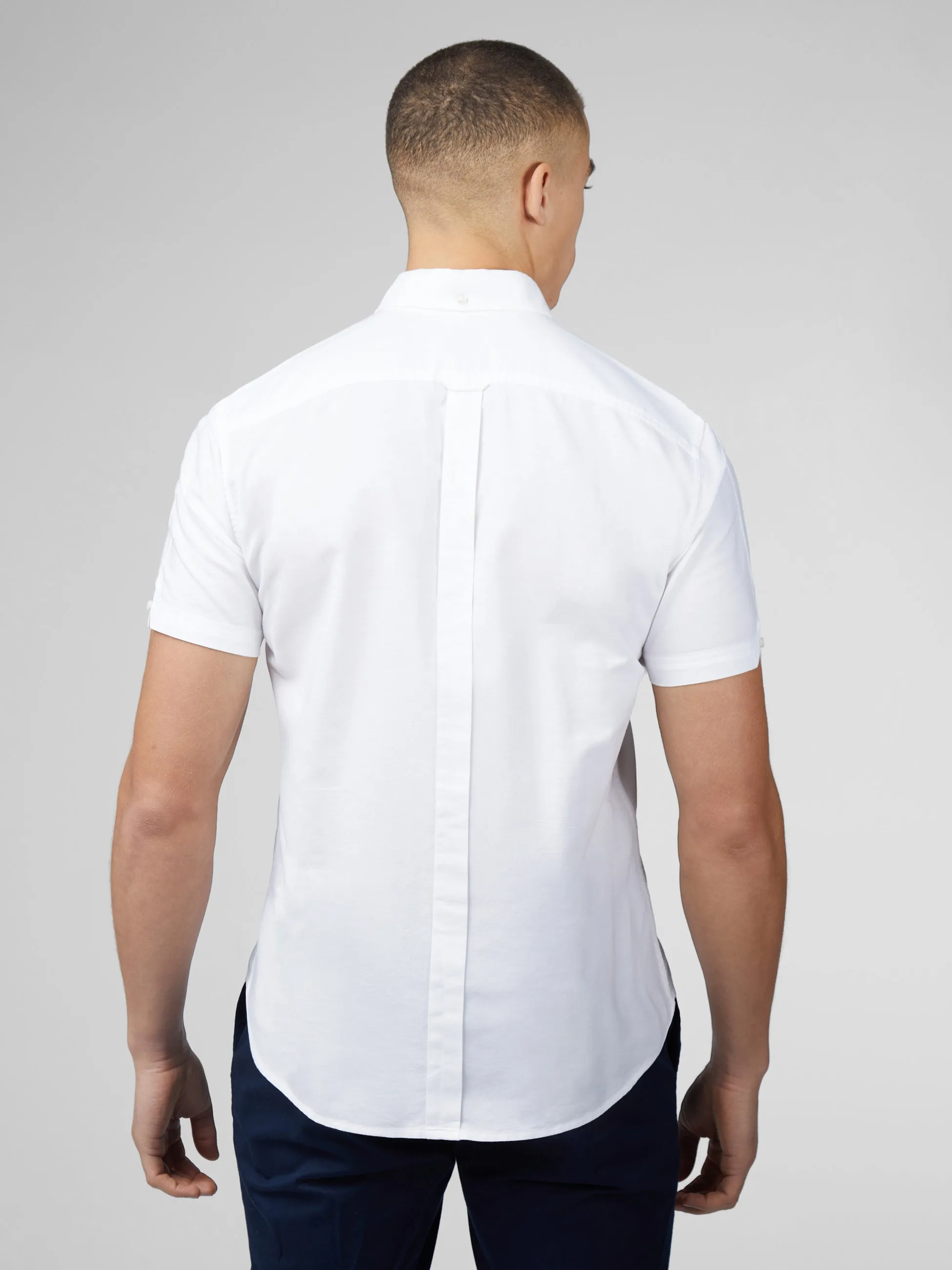 Signature Short Sleeve Oxford Shirt - White