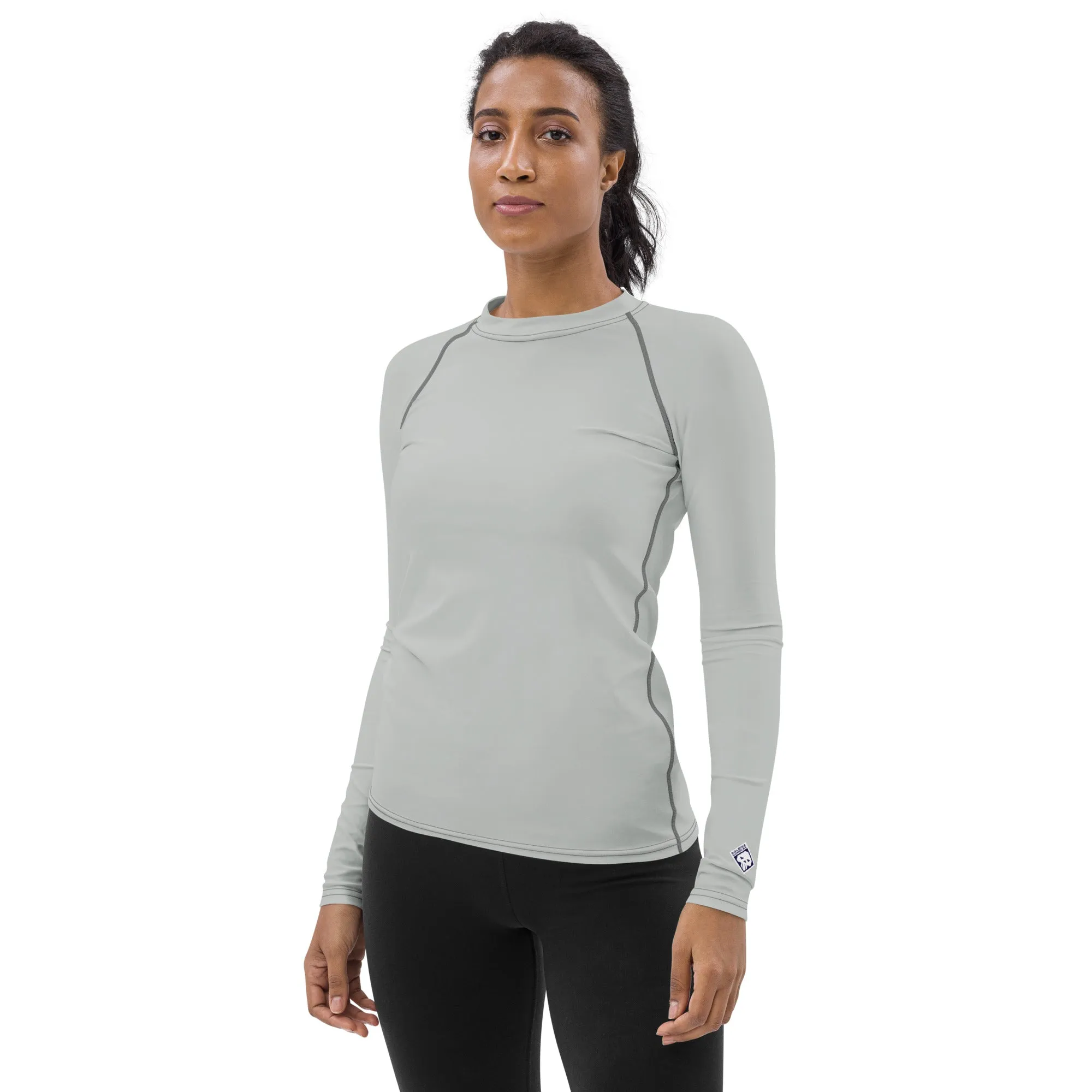 Simply Sun Safe: Solid Color Rash Guard for Women - Smoke