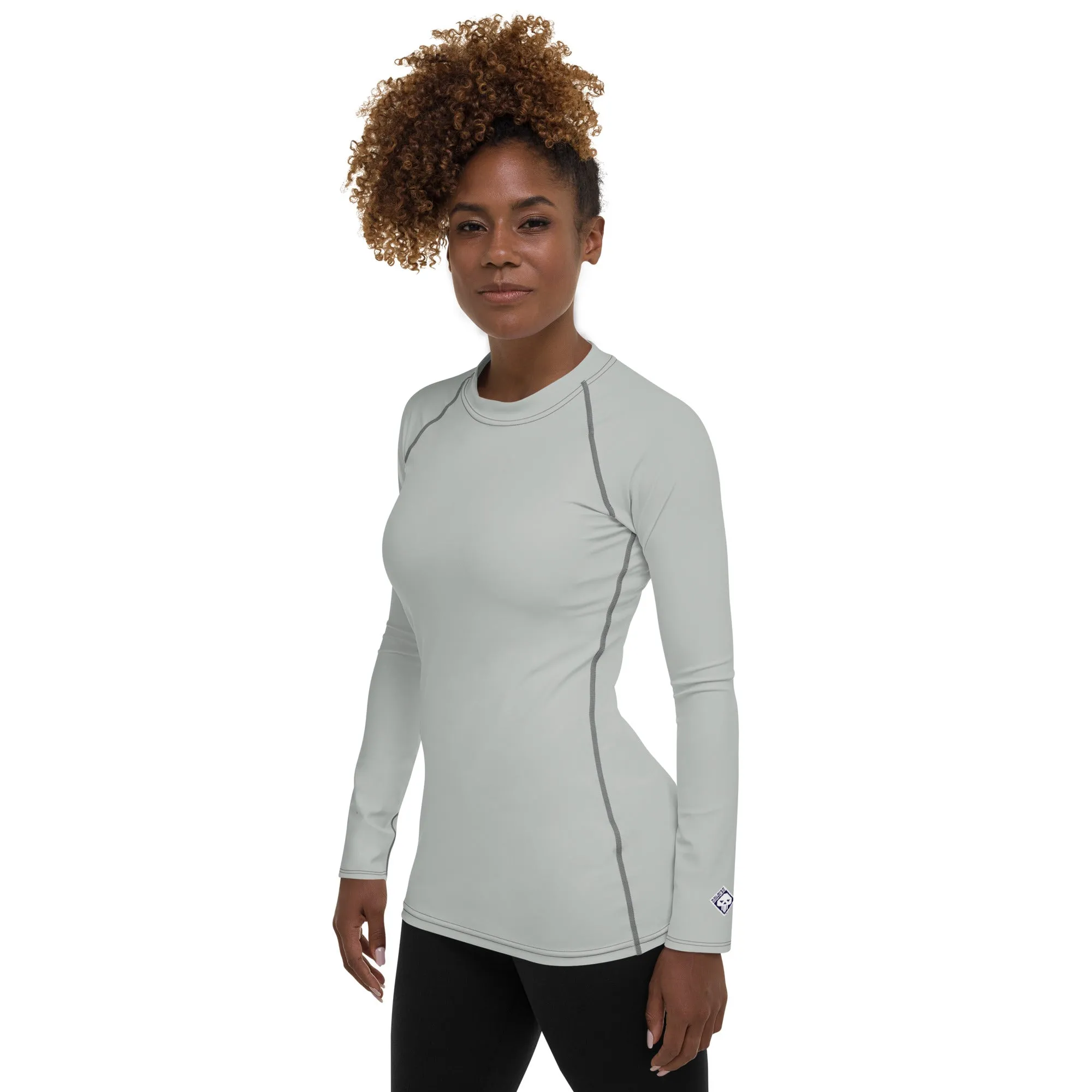 Simply Sun Safe: Solid Color Rash Guard for Women - Smoke